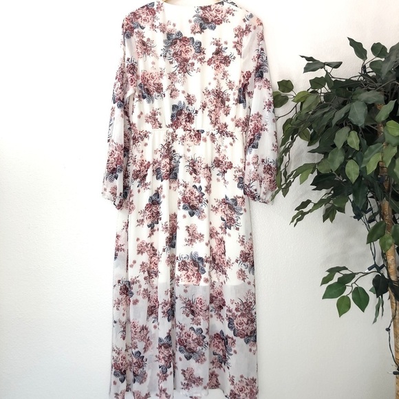 Floral Love, Fire White Maxi Dress - Picture 7 of 8